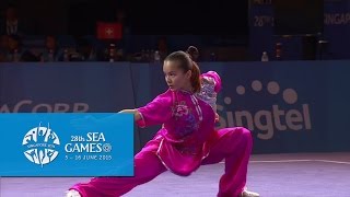 Wushu  Womens Optional Changquan Day 2  28th SEA Games Singapore 2015 [upl. by Enid924]