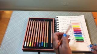 Bruynzeel Coloured Pencils 12 Count Colour Chart [upl. by Latsyrhk]