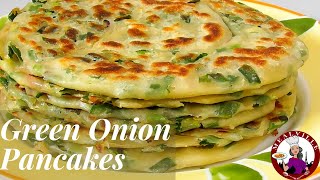 Chinese Green Onion Pancakes Recipe With Dipping Sauce  Green Onion Recipes [upl. by Gaudet]