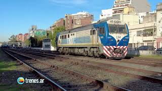 Tren 4387 con la CSR SDD7 B970 en Villa del Parque • 4K • Trenes de Argentina IG trenesar [upl. by Adnek]