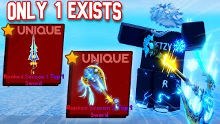 Unlocking all the TOP 1 RANKED Swords in Roblox Blade Ball [upl. by Aicenav645]