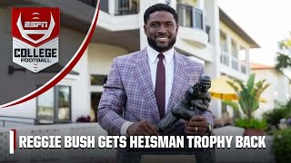 The moment Reggie Bush got the Heisman trophy back 👏  ESPN College Football [upl. by Iveson]