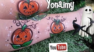 CALABAZAS DE HALLOWEEN PARA PINTACARITAS PUMPKIN FACE PAINTING [upl. by Afton]