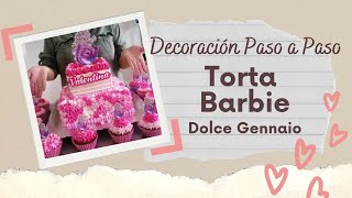 Torta de BARBIE  Paso a Paso Buttercream  Barbie Cake Decoration  Step by Step [upl. by Dorman]