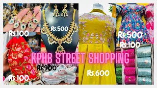 KPHB to JNTU street shopping 2024 Hyderabad  Jewellery  Dresses  Black beads [upl. by Dulsea113]