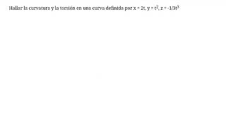 Curvatura y torsión de curvas en el espacio [upl. by Barnabe]
