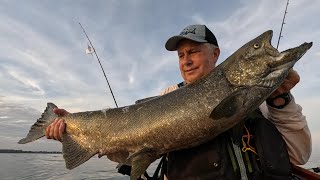 September Kayak fishing Lake Michigan Staging King Salmon [upl. by Nomla]