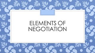 ELEMENTS OF NEGOTIATION  ALTERNATIVE DISPUTE RESOLUTION  LLB  LAW LECTURES [upl. by Catto]