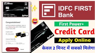 IDFC First Power Plus Credit Card Apply Online  How To Apply Idfc First Bank Credit Card Online [upl. by Maxima]