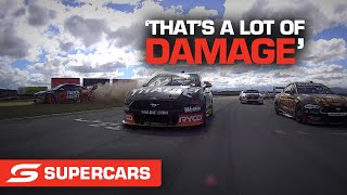 ONBOARD Jack Le Brocq SLAMS into the tyre wall  NED Whisky Tasmania SuperSprint  Supercars 2022 [upl. by Pratte]