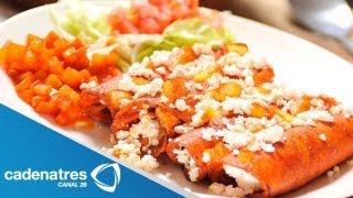 Enchiladas Mineras  Receta para preparar enchiladas [upl. by Euqenimod]