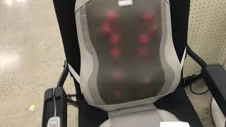 REVIEW homedics triple shiatsu massage cushion with heat [upl. by Noisla]