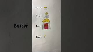 Draw fries at Mc donal’s drawing art dessin easydrawing satisfying howtodraw painting easy [upl. by Areehs]