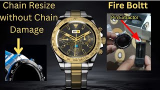 How to adjust watch strap metalSmartwatch Fire boltt blizzard ultra ultimate vogue Noise Boult [upl. by Limhaj]