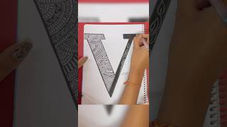 Capital V by mandala artelements arteletter mandalaart drawing artmandli mandaladrawing art [upl. by Witcher]