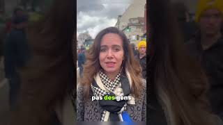 Sarah Knafo porte un keffier pendant une manifestation 🤣 shortvideo macron lepen rn zemmour [upl. by Mallory45]