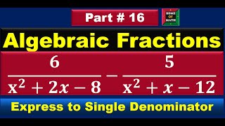 Part16 Algebraic Fractions  gcsemaths algebraicfractions [upl. by Latoyia]