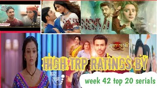 week 42 trp 2024 top twenty shows  AnupamaMangal Lakshmi DurgaBigg Boss  and others trp this [upl. by Emmalee]