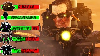 skibidi toilet 71 with healthbars bossfight Gman 40 boss VS upgraded titan cameraman speakerman [upl. by Namus]