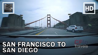 San Francisco to San Diego US 101Interstate 5 California USA [upl. by Merat]