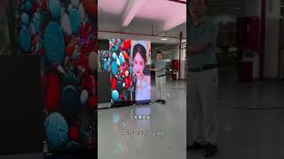 The latest technology the third generation of intelligent folding LED poster screen no wiring no [upl. by Hakim]