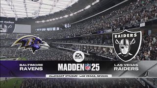 Madden NFL 25  Baltimore Ravens vs Las Vegas Raiders  Allegiant Stadium  Gameplay PS5 [upl. by Nolitta]