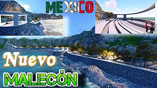 🇲🇽NUEVO MALECÓN EN JALISCO  playa san patrico melaque 2021 [upl. by Rossie]