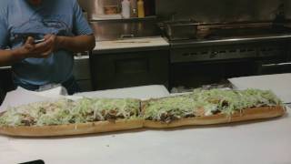 36 inch 5 lb Big Mikes Philly Cheese Steak Challenge in 30 min [upl. by Ahsitruc]