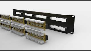 2U Patch Panels 48Port 19Inch Rack Mount Cat6 Integrated Network Patch Panels [upl. by Cyrillus]