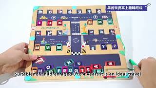 Oem Magnetic Maze Board Education Toys For Preschool Learning Activities Parking Lot Space Toy [upl. by Crockett990]