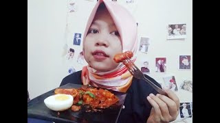 Masak Tteokbokki amp mukbang makanan korea Istiani putri part II [upl. by Igic546]