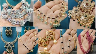 black beads pendants trending kanteanantha jewellers broadcast number 8008151100 [upl. by Ativla290]