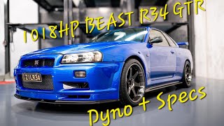 1018HP BEAST Import a 1999 Nissan Skyline R34 GTR TO THE USA BNR34 Bayside Blue TV2 GODZILLA [upl. by Ladonna850]