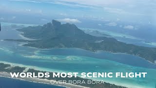 Worlds most scenic flight over Bora Bora  Air Tahiti [upl. by Aissatan599]