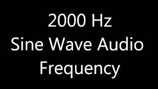 2000 Hz 2 kHz Sine Wave Sound Frequency Tone [upl. by Mian780]