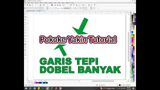 Cara Membuat Garis Tepi Dobel Pada Tulisan di CorelDraw [upl. by Becket12]