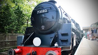 Bluebell railway 73082 ‘Camelot’ the loudest standard class 5mt in preservation 17082024 [upl. by Kerekes]