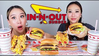 INNOUT MUKBANG 🍔🍟🤤  DOUBLE DOUBLE ANIMAL FRIES SODA [upl. by Combe]