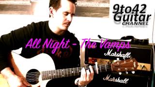 How to play All Night The Vamps Guitar lesson tutorial [upl. by Adiahs]