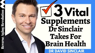 3 Vital Supplements Dr David Sinclair Takes For BRAIN HEALTH amp WHY [upl. by Kenay405]