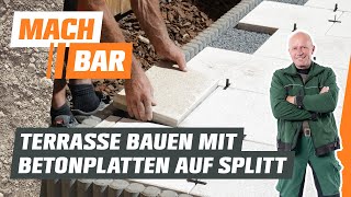 Terrassenplatten verlegen aus Beton  OBI [upl. by Nosille154]