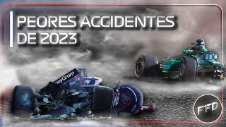 Los ACCIDENTES más FUERTES de la F1 2023  F1FD [upl. by Christianna]