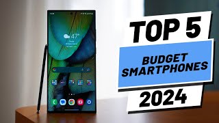 Top 5 BEST Budget Smartphones in 2024 [upl. by Tyrus587]