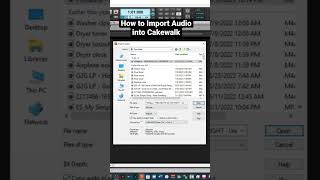 How to import Audio into Cakewalk [upl. by Chevalier]