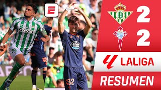 EMPATE AGÓNICO BETIS 22 CELTA con ASISTENCIA de LO CELSO y GOL de VITOR ROQUE  La Liga  Resumen [upl. by Alios646]