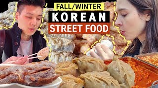 Fall amp Winter KOREAN STREET FOOD  캐나다 아내의 최고 겨울철 길거리 음식은 [upl. by Annaiuq886]