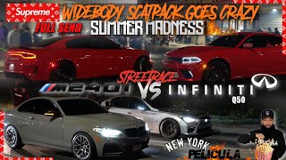 BMW M240 VS Q50 STREET RACE GOES WRONG FULL SEND CAR MEET WE BACKSUPREME SCATPACK WENT CRAZY🔥NYC [upl. by Hallsy699]