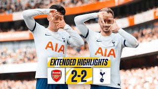 ARSENAL 22 TOTTENHAM HOTSPUR  PREMIER LEAGUE EXTENDED HIGHLIGHTS  SONNY GETS 150TH SPURS GOAL [upl. by Eerok561]