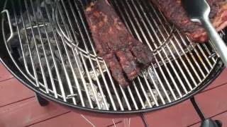 Weber Master Touch Charcoal Grill Review  How to smoke ribs on a charcoal grill [upl. by Kuska]