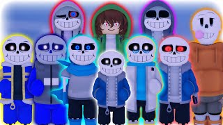 All Very Weak AUs Characters Showcase Undertale Multiversal Showdown [upl. by Llekcor]